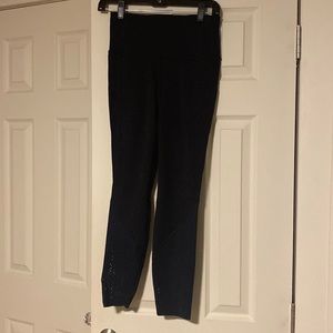 Lululemon black leggings with decorative calf